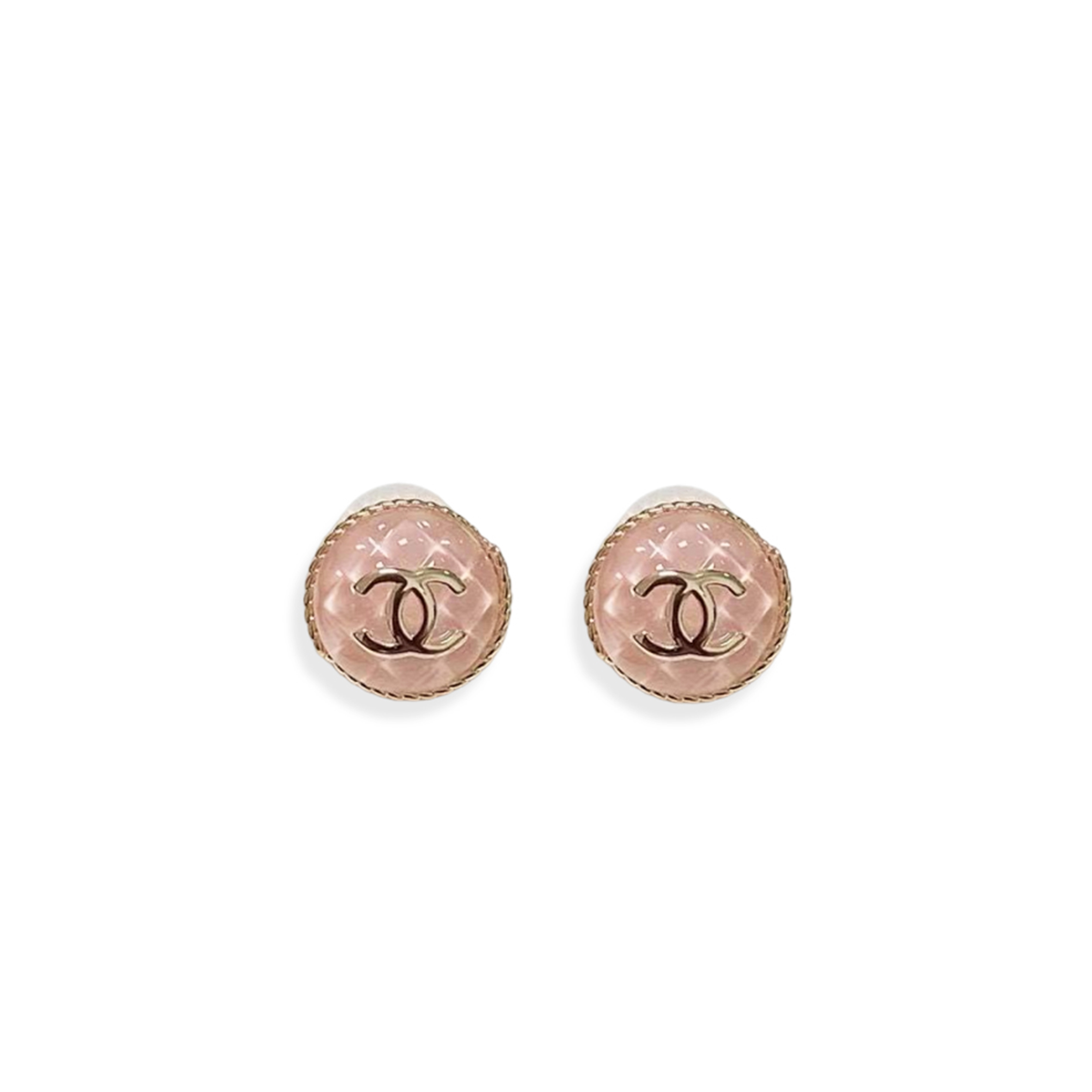 Ch**el double c quilted earrings